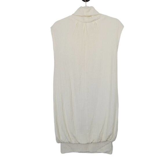 Maggy London Womens Wool Blend Ribbed Ivory Knit Sweater Dress Size 4 - Picture 2 of 14